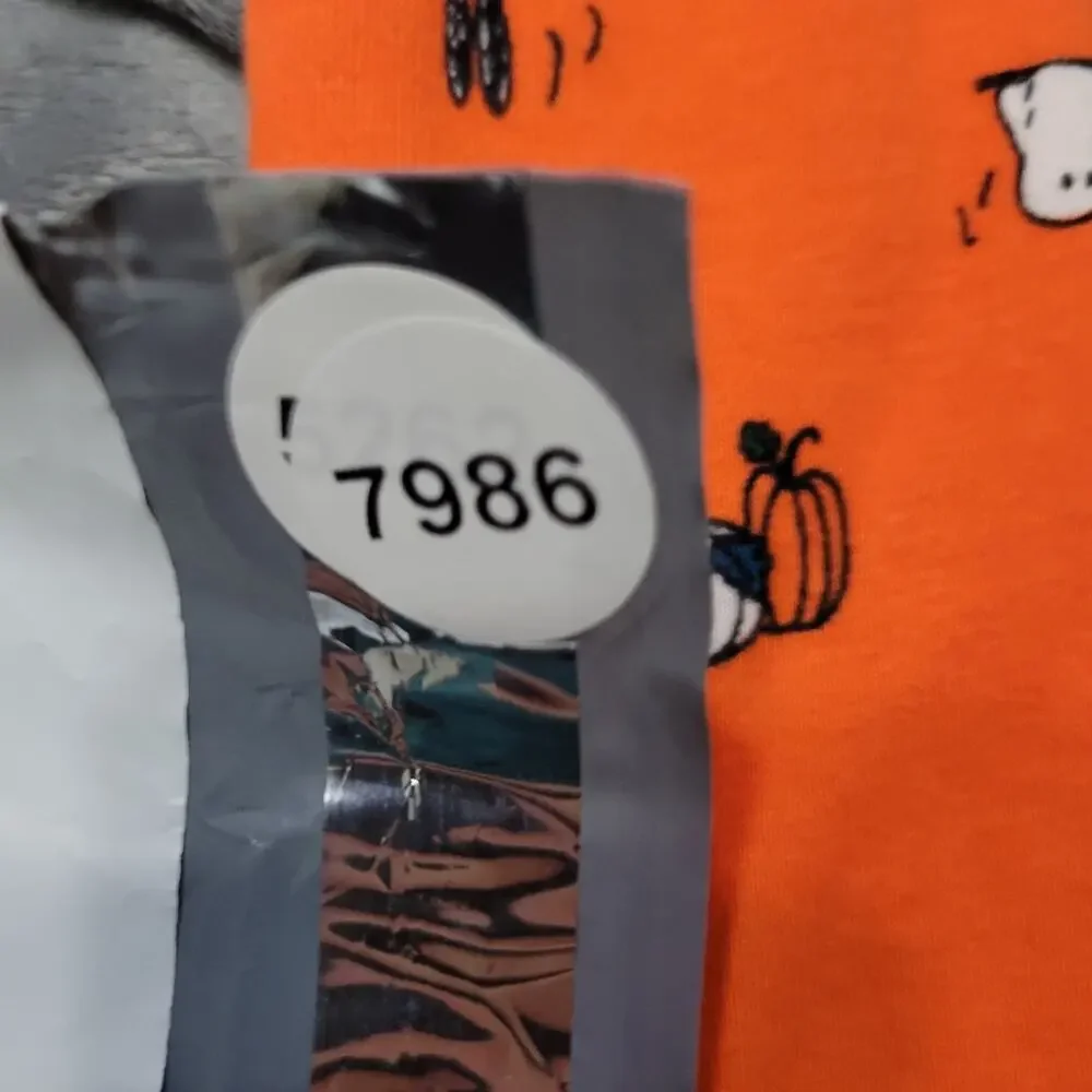 Hanna Andersson Long John PJ Pant 10 Orange Snoopy Halloween Pumpkin Organic 140